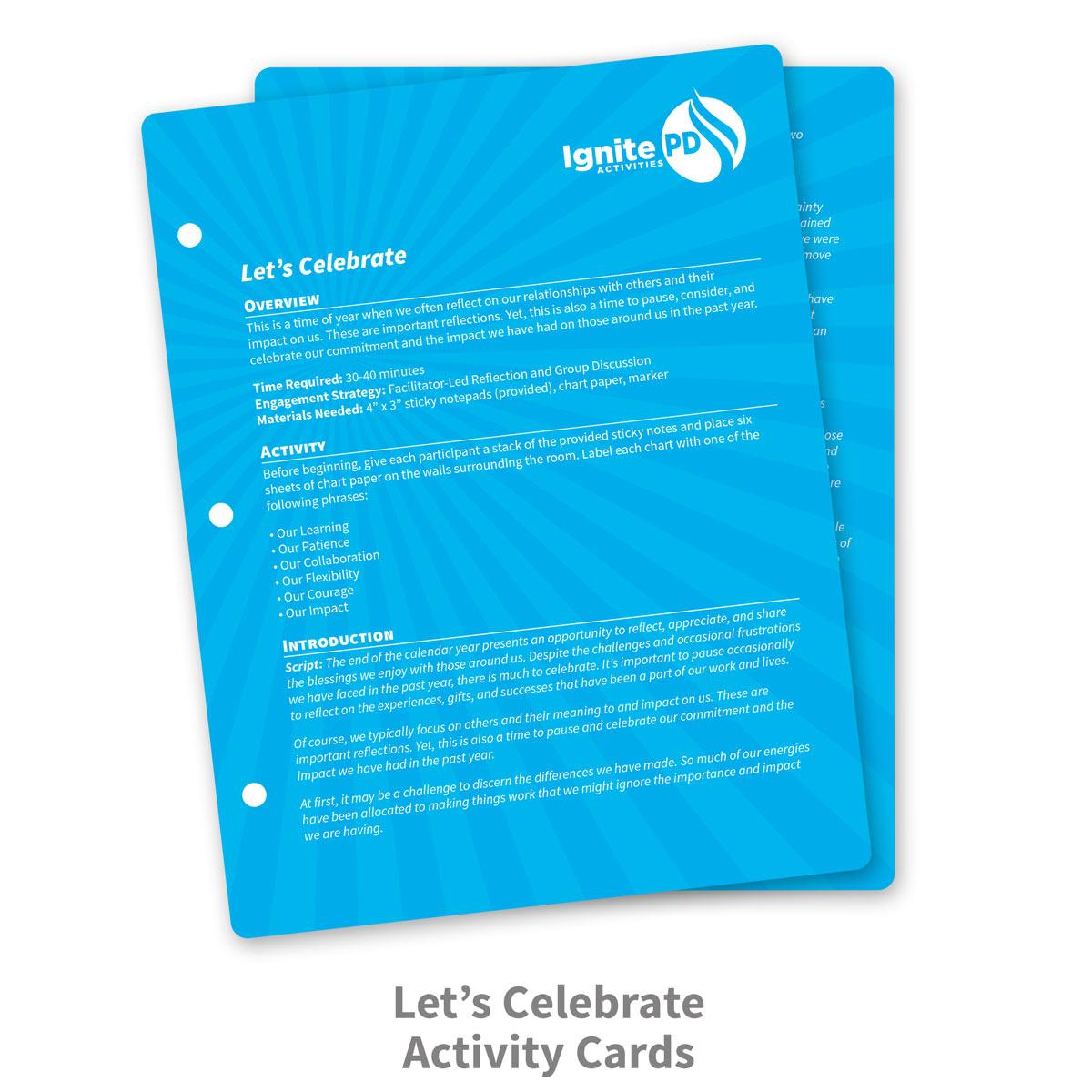 Let's Celebrate activity cards