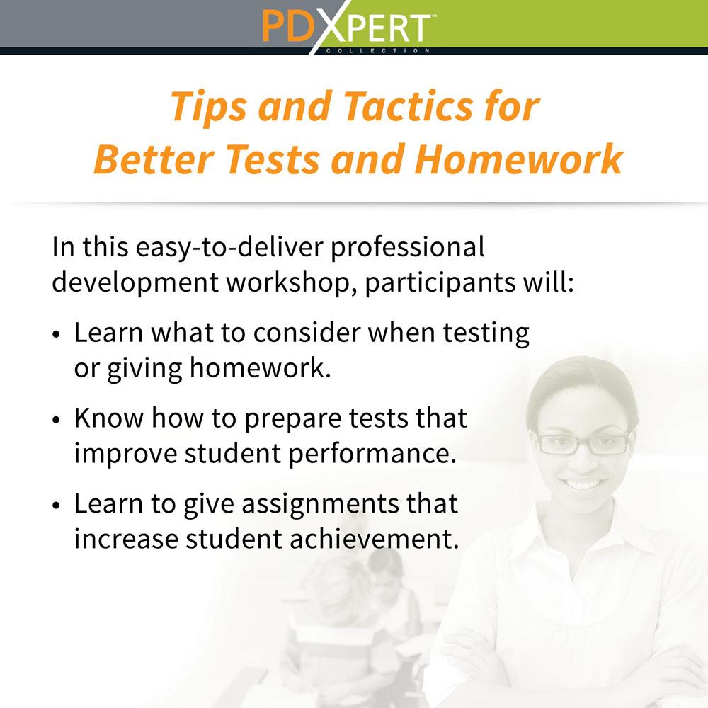 Ready-to-Use Inservice Workshops on Assessment: Tips and Tactics for Better Tests and Homework