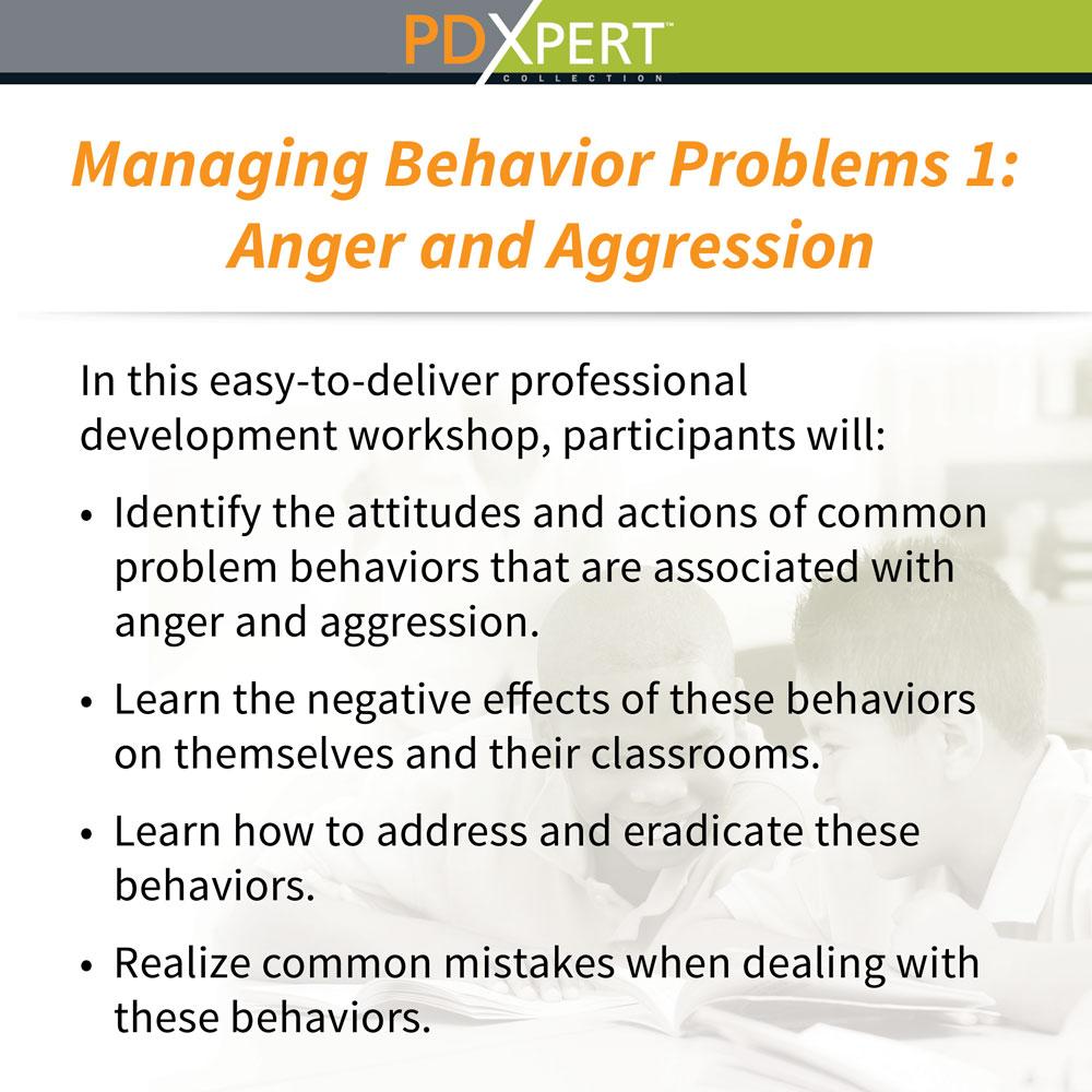 Ready-to-Use Inservice Workshops on Behavior: Anger and Aggression