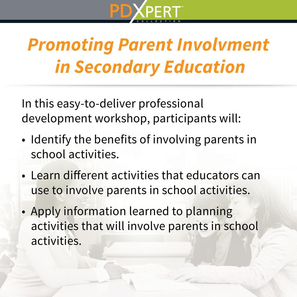 Ready-to-Use Inservice Workshops on Working with Parents: Promoting Parent Involvement in Secondary Education